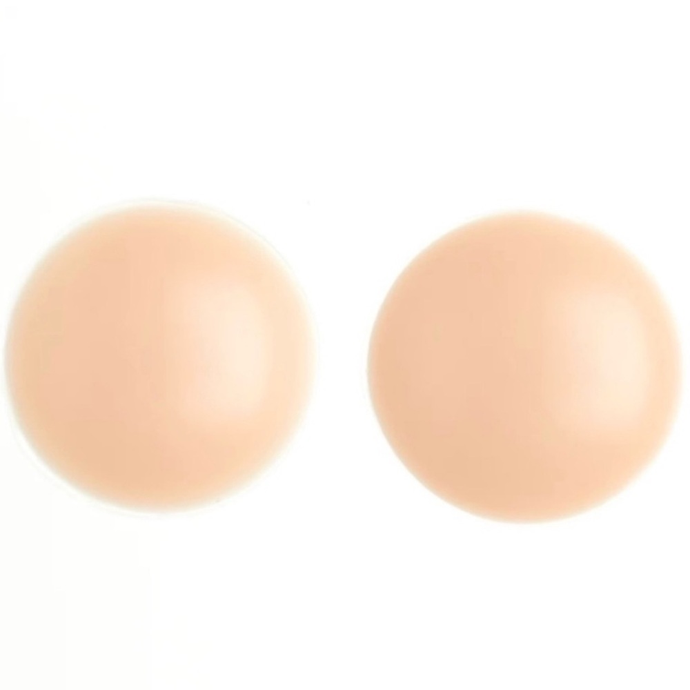 (PACK OF 5) Seamless Nude Silicone Reusable Nipple Covers (Beige)